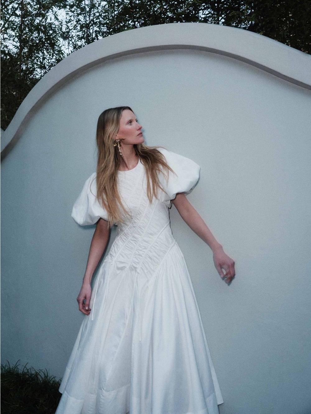 Aje White Puff-Sleeve Midi Dress - Picture 4 of 8